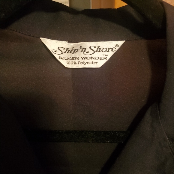 Ship'n Shore Vintage Black Blouse - Picture 3 of 3